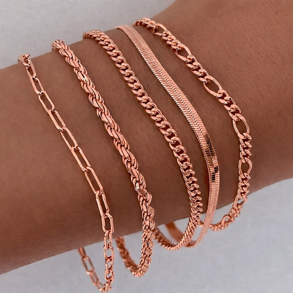 Ruby's Gold Bracelet Set