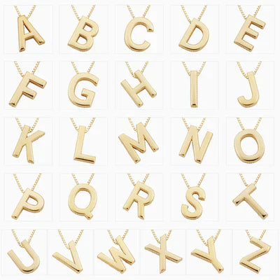 Ruby's Gold Love Letter Initial Necklace
