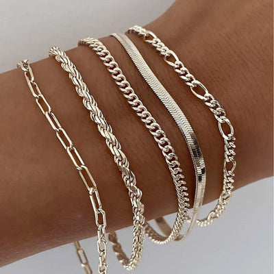 Ruby's Gold Bracelet Set